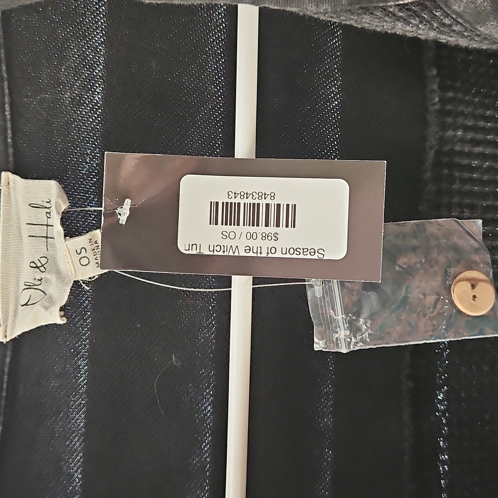 NWT Oli & Hali Black Patchwork Distressed Oversized Cardigan - Picture 2 of 12